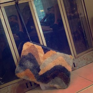 Fur clutch/tote bag